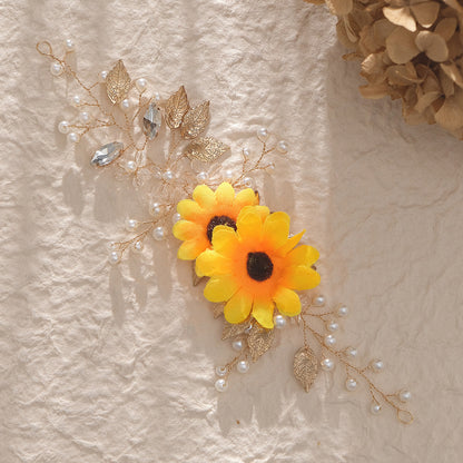 Fresh sunflower forest headband