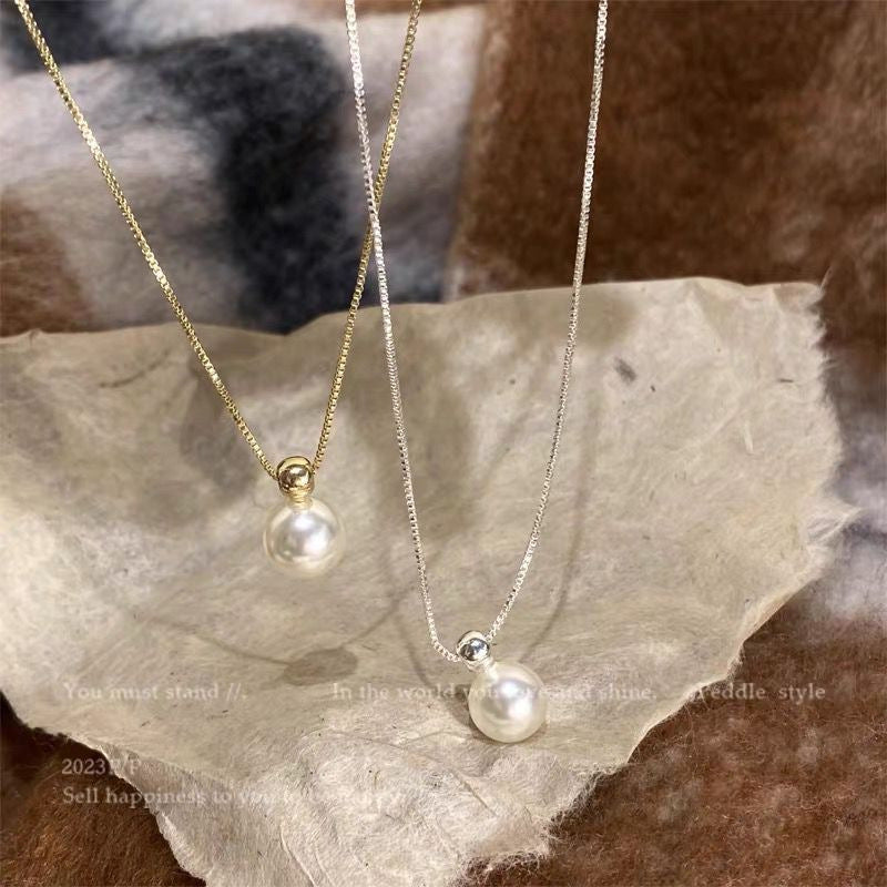 Simple Small Metal Bead Necklace