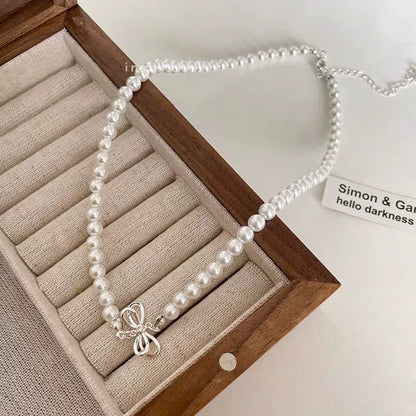 Gentle Butterfly Pearl Necklace