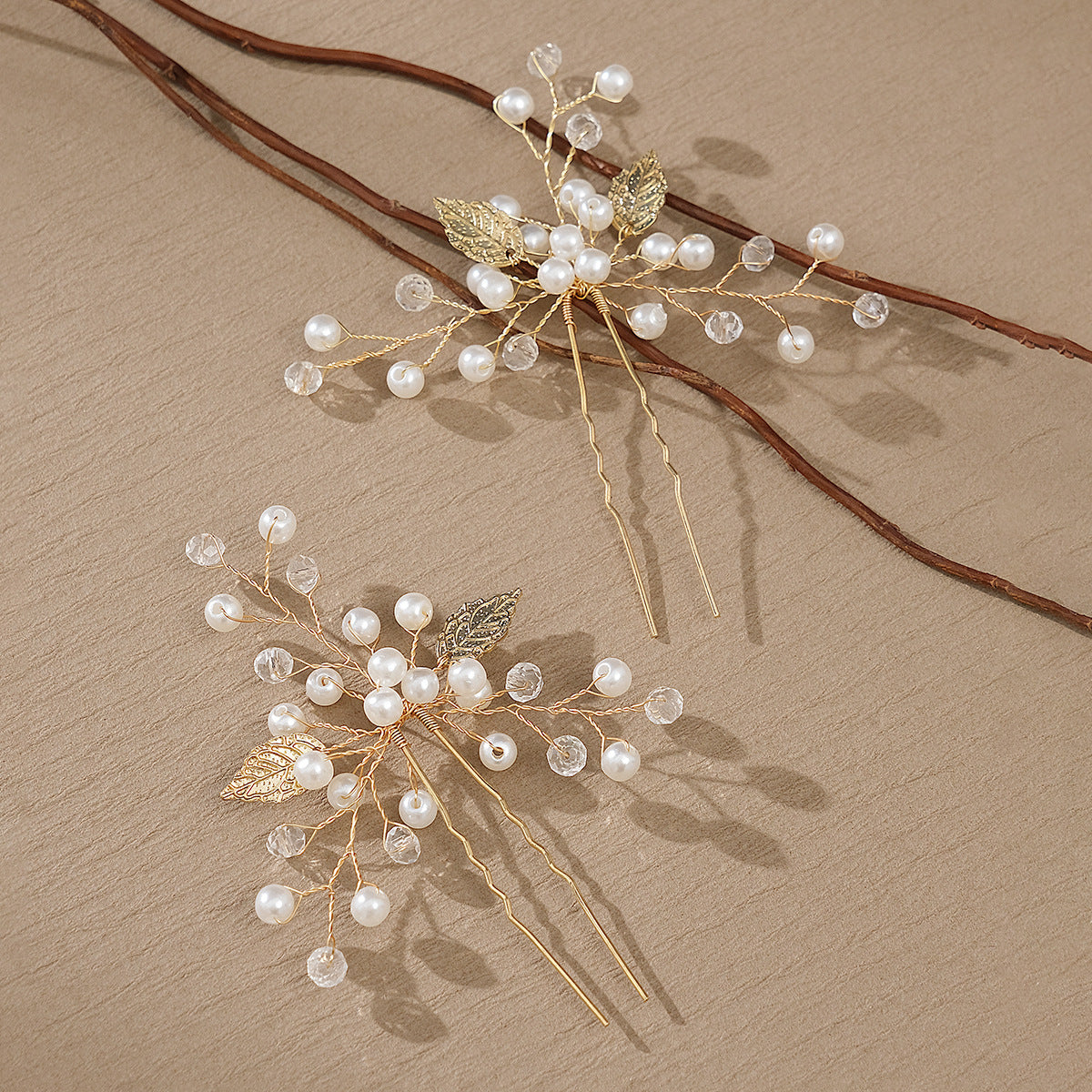 Handmade pearl U-shaped hairpin