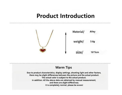 Autumn and winter atmosphere with a little red heart color red love pendant necklace