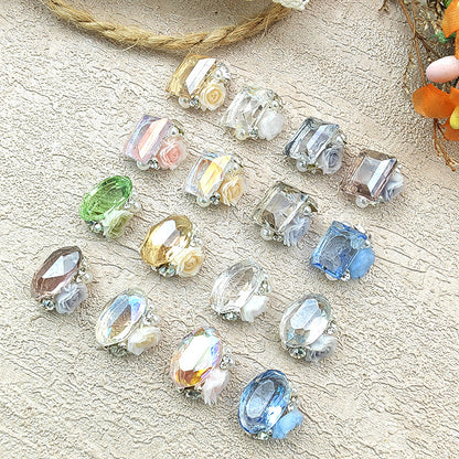 Rock sugar crystal pile diamond nail accessories