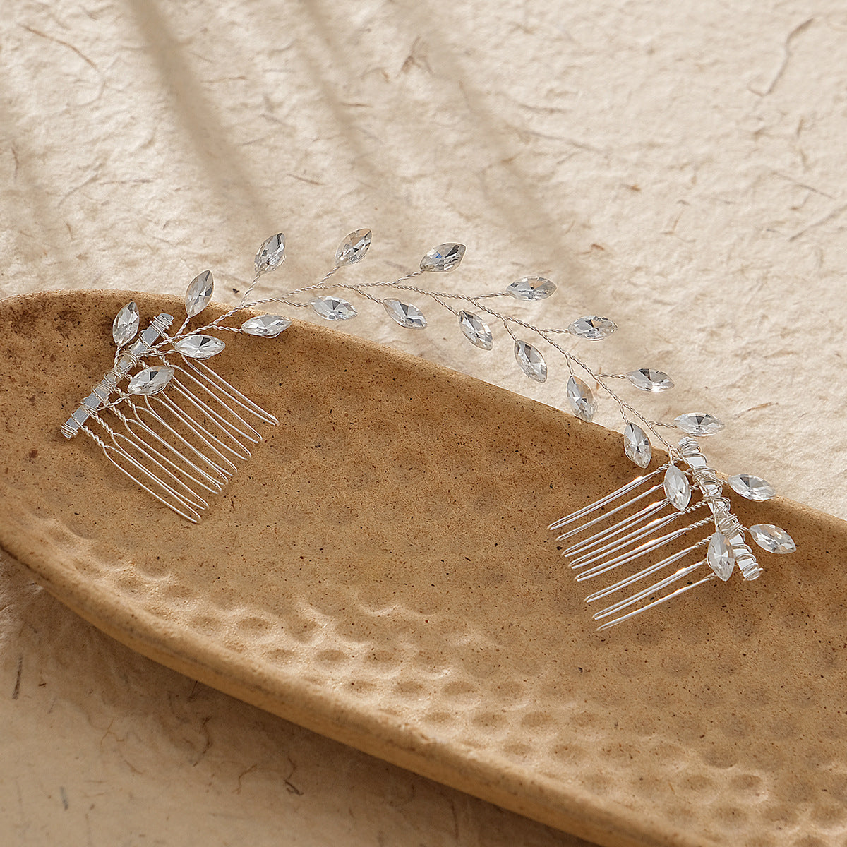 Handmade rhinestone hair comb