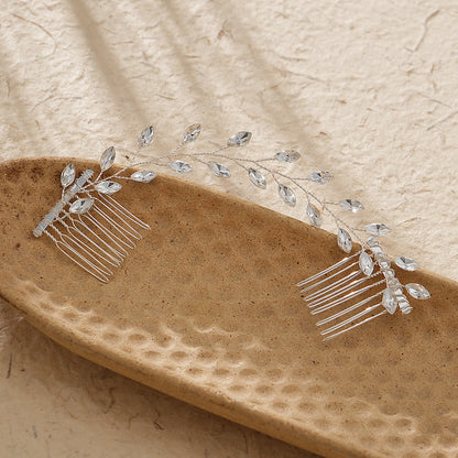 Handmade rhinestone hair comb