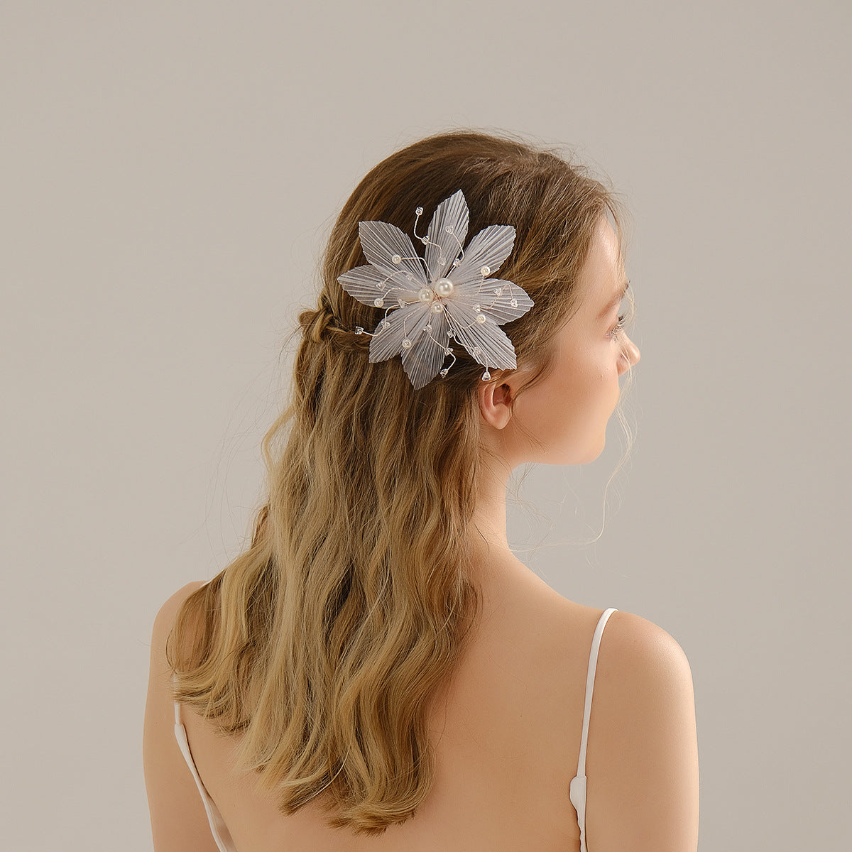 Handmade crystal bridal hairpin
