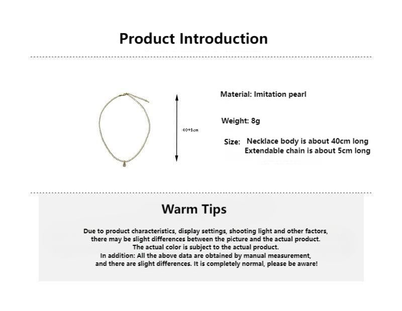 Small and cool style, no fading, simple shell clavicle chain