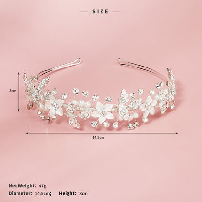 Sweet forest style diamond beaded hair headband