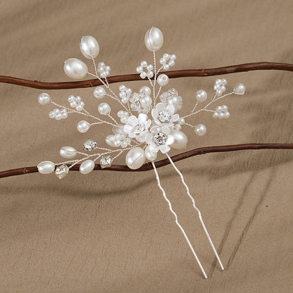 Handmade Pearl Rhinestone Hairpin