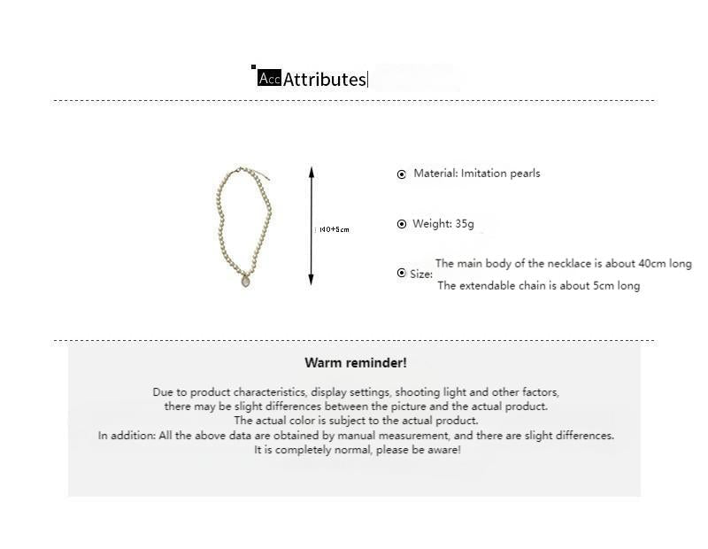 French Retro Cat's Eye Pearl Necklace
