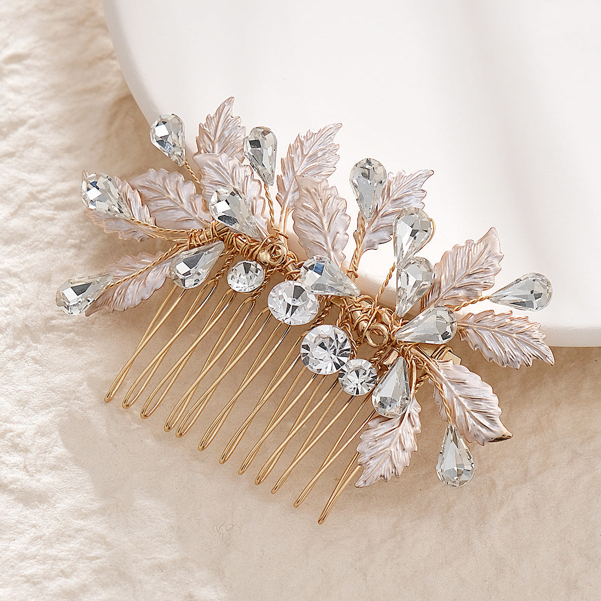 Ancient style Xiuhe handmade rhinestone comb