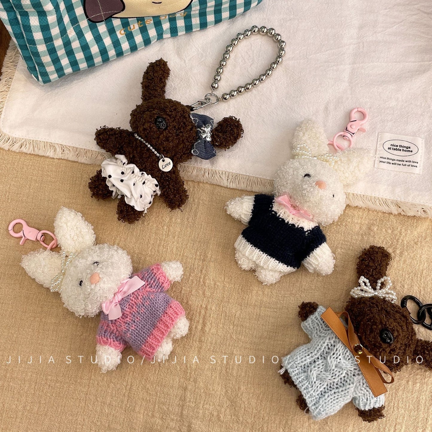 Korean long-eared bubble puppy rabbit pendant