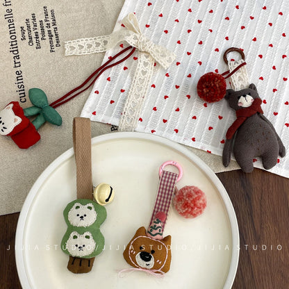 Korean new cute cartoon bear pendant
