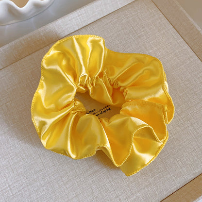 Gentle daily hair tie with low ponytail headband