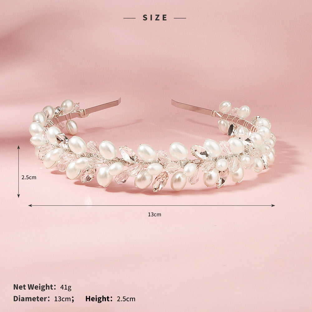 Sweet forest style diamond beaded hair headband