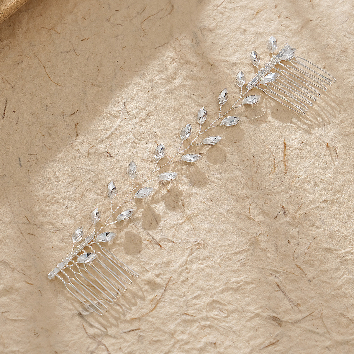 Handmade rhinestone hair comb