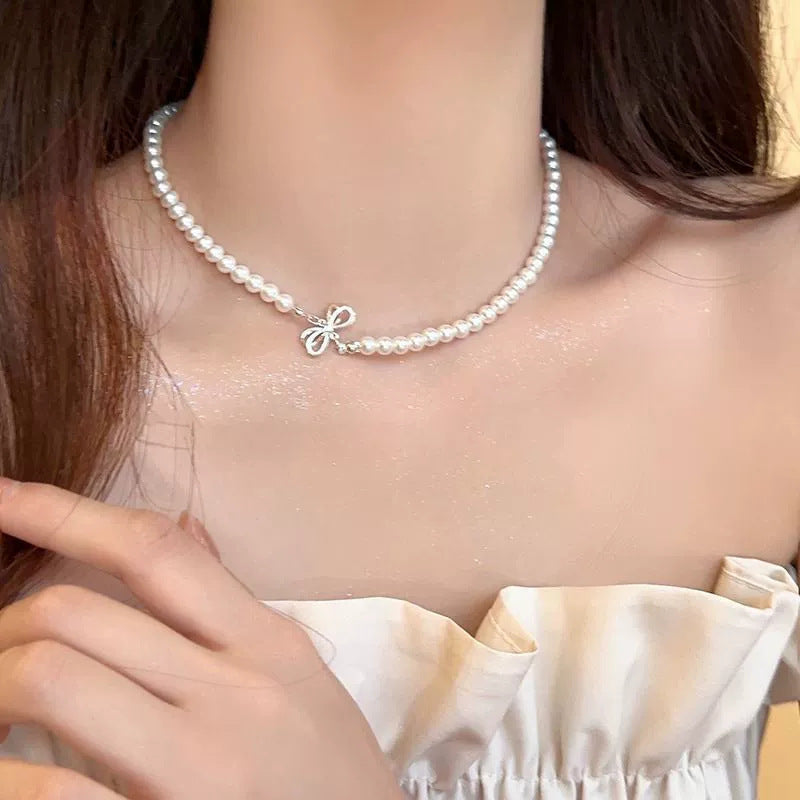 Gentle Butterfly Pearl Necklace