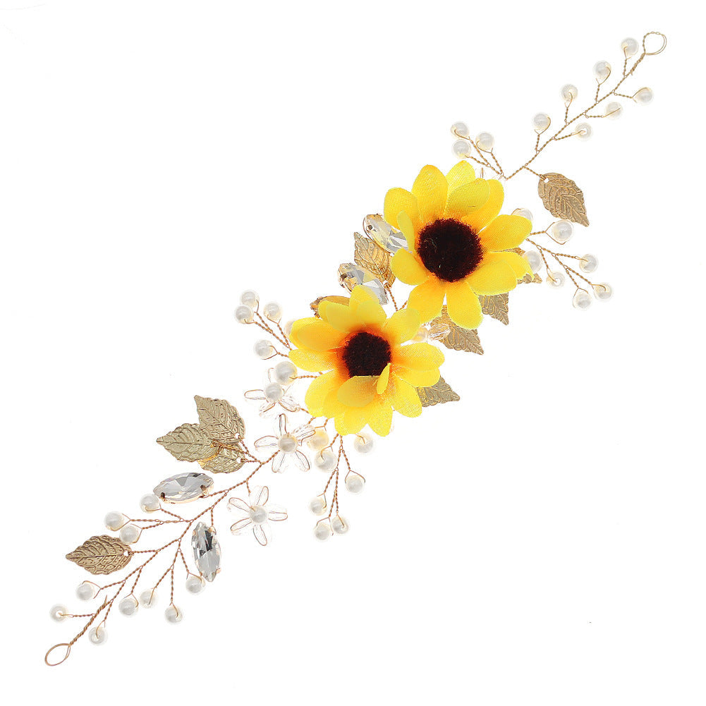 Fresh sunflower forest headband