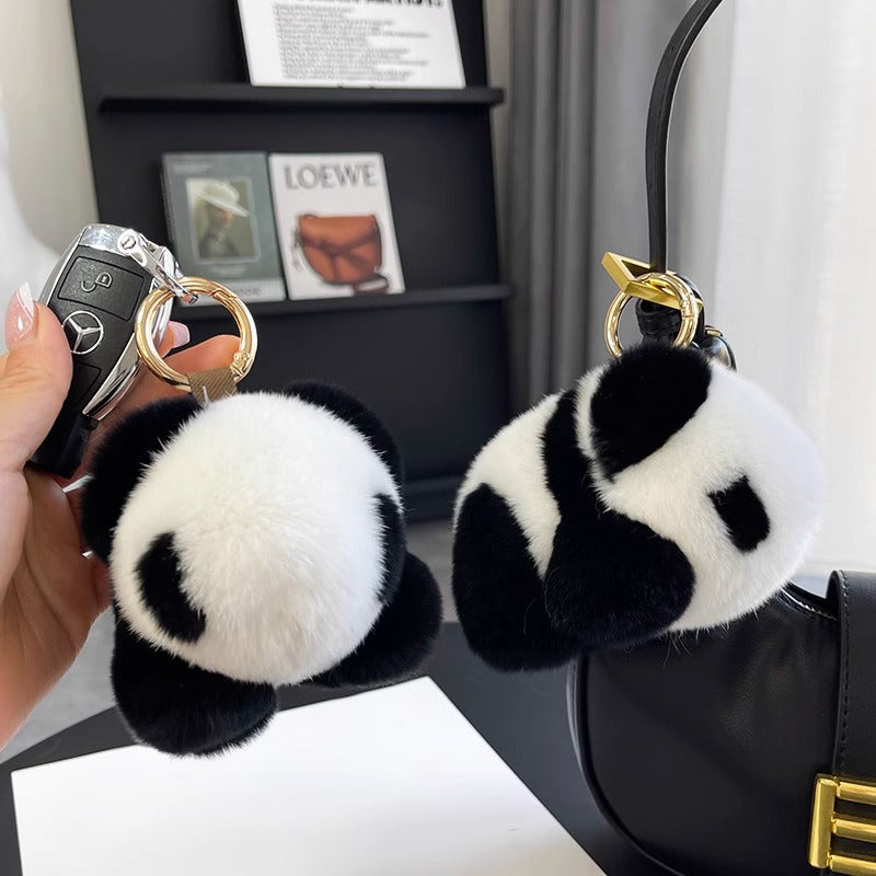 Soft and cute red panda pendant