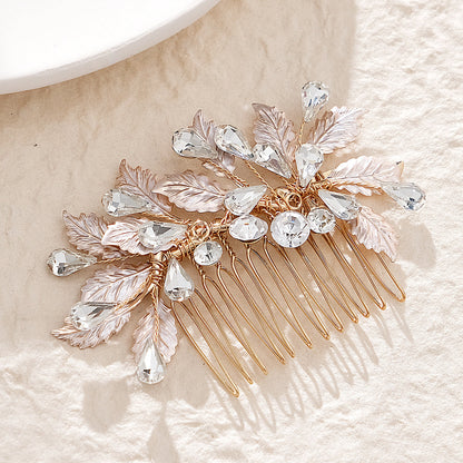 Ancient style Xiuhe handmade rhinestone comb