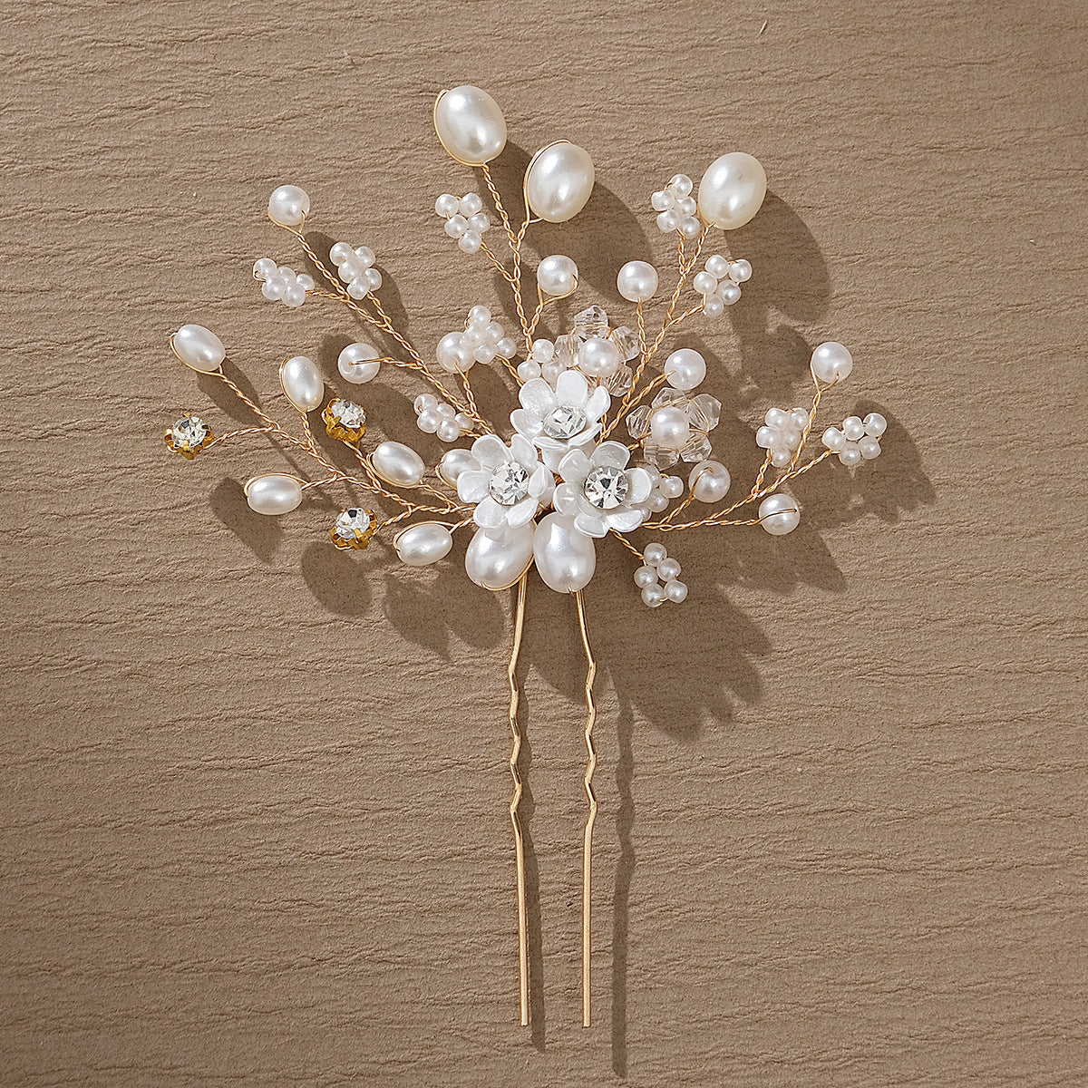 Handmade Pearl Rhinestone Hairpin
