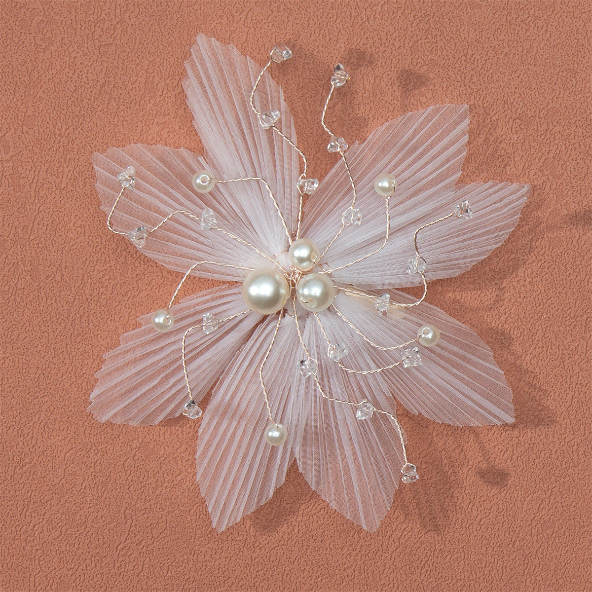 Handmade crystal bridal hairpin