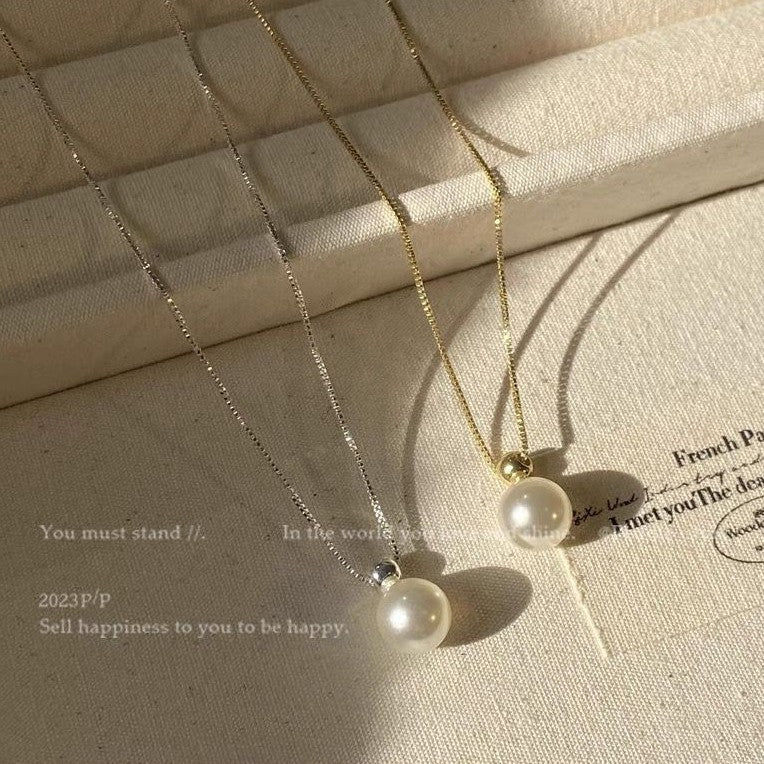 Simple Small Metal Bead Necklace