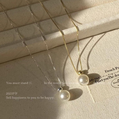 Simple Small Metal Bead Necklace