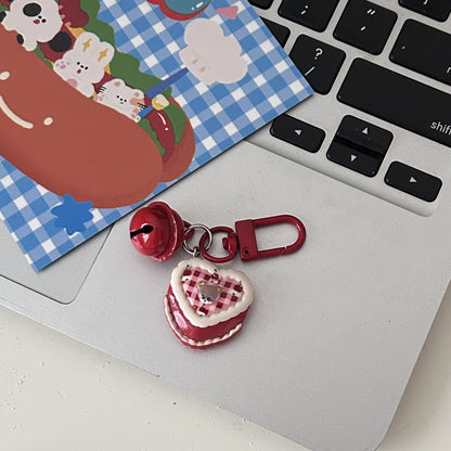 Retro berry red cartoon keychain