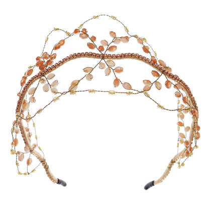 Vintage Handmade Beaded Braided Headband