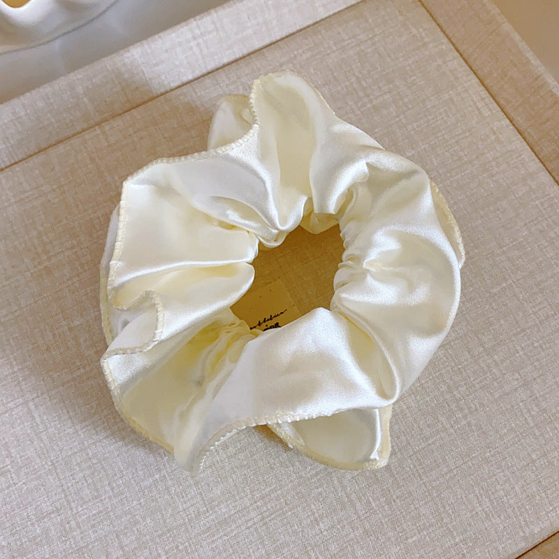 Gentle daily hair tie with low ponytail headband