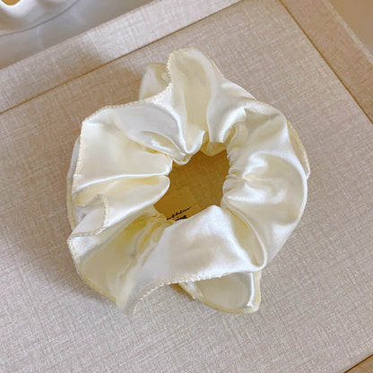 Gentle daily hair tie with low ponytail headband