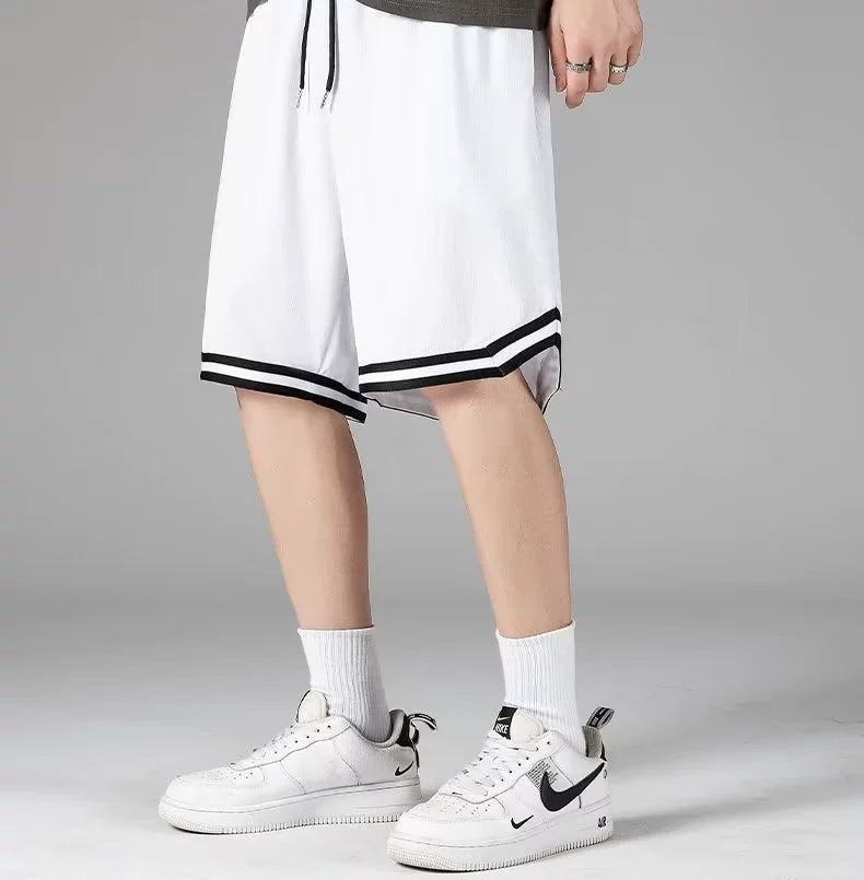 Summer ice silk shorts men's sports pants