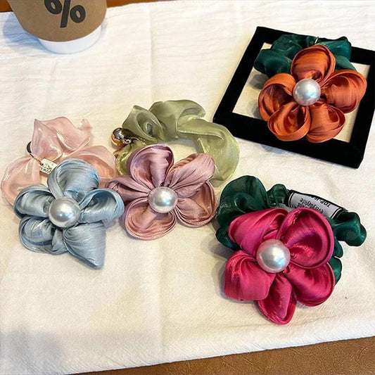 Spring atmosphere flower pearl hairband