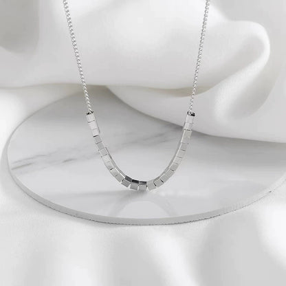 Square necklace for women, niche, fresh, new, versatile, light luxury, student clavicle chain