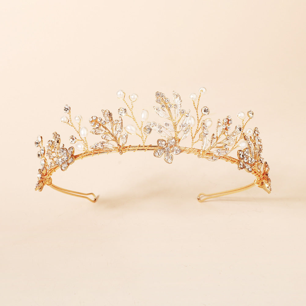 Sweet forest style diamond beaded hair headband