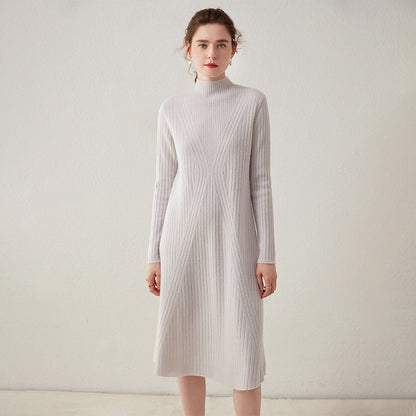 New autumn and winter cashmere dress