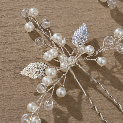 Handmade pearl U-shaped hairpin