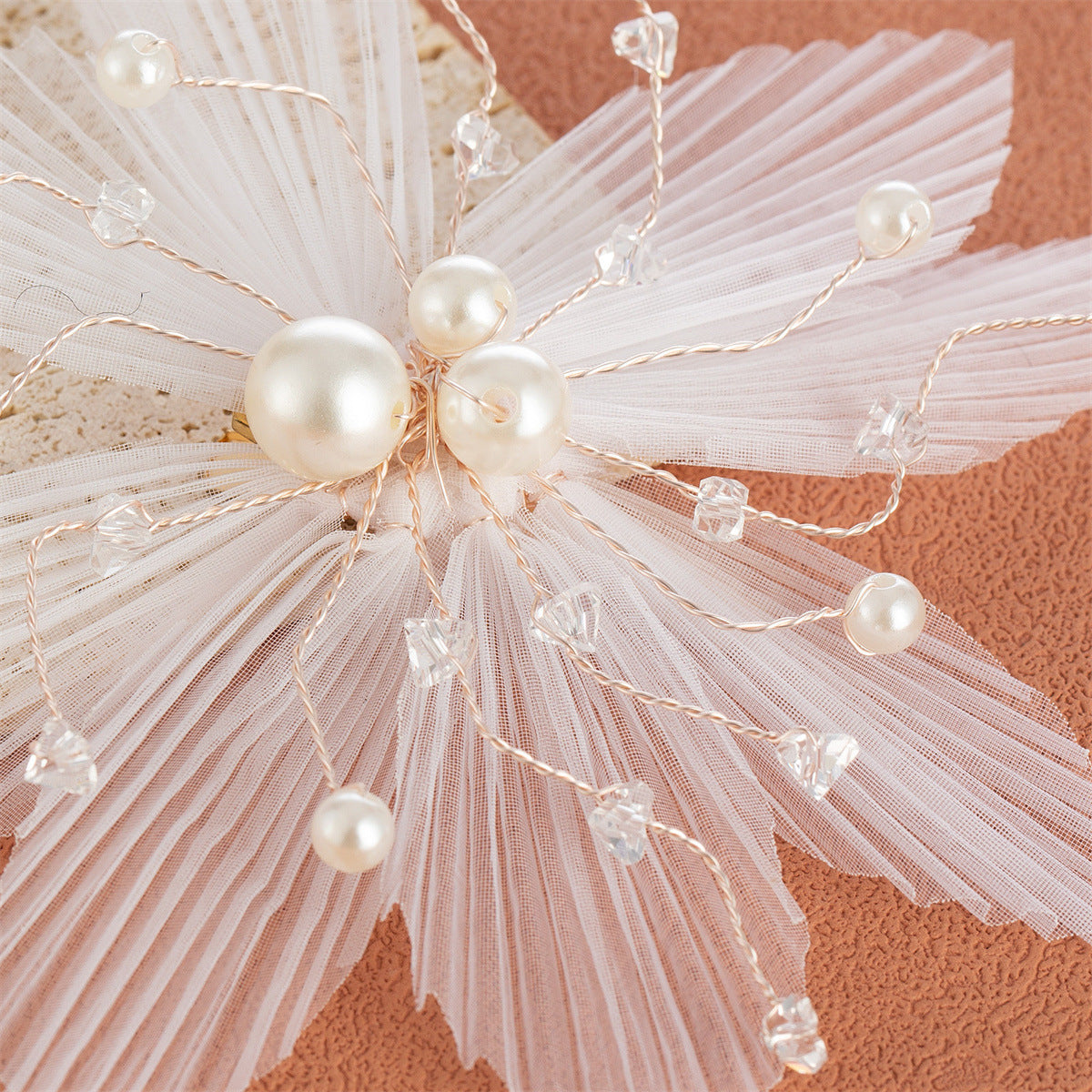 Handmade crystal bridal hairpin