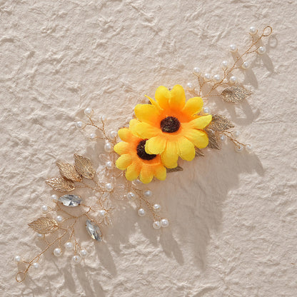 Fresh sunflower forest headband