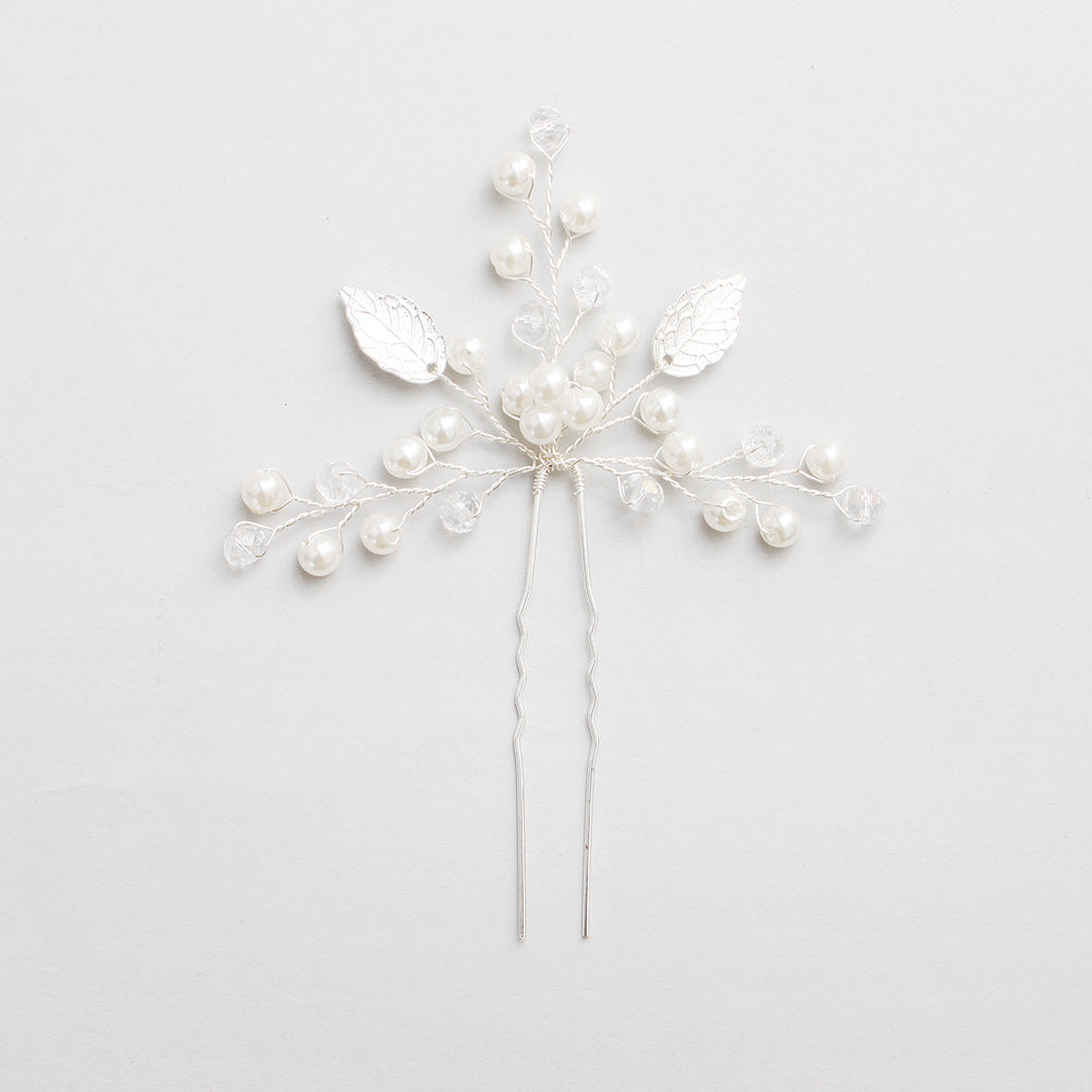 Handmade pearl U-shaped hairpin