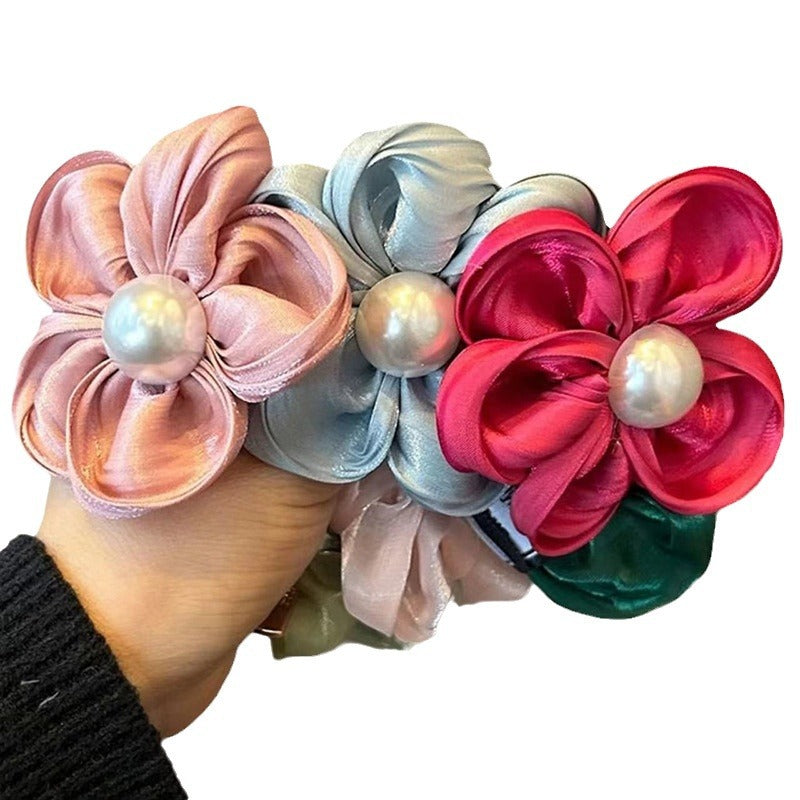 Spring atmosphere flower pearl hairband