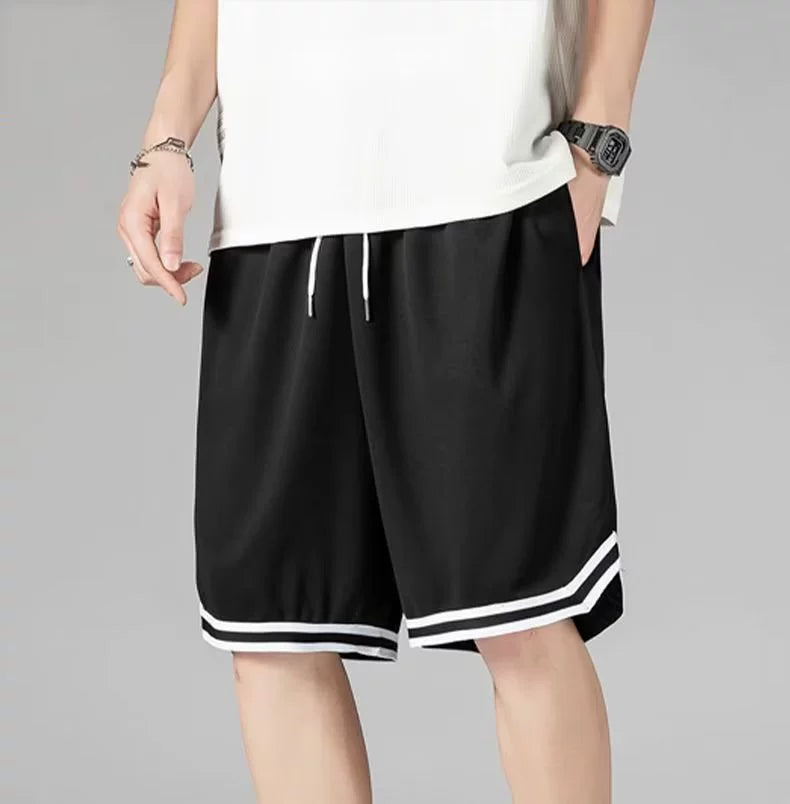 Summer ice silk shorts men's sports pants