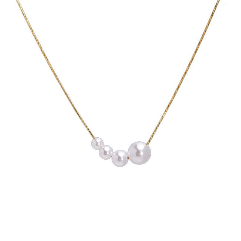 Pearl necklace high-end design niche clavicle chain