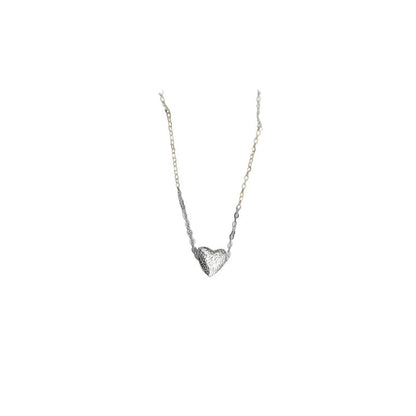 French retro heart necklace