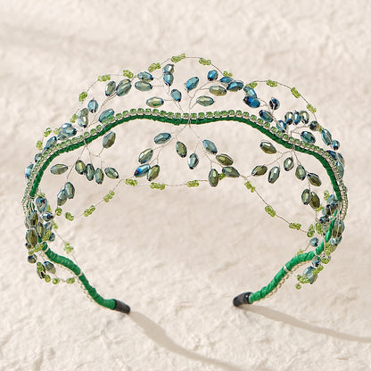 Vintage Handmade Beaded Braided Headband