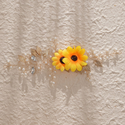 Fresh sunflower forest headband
