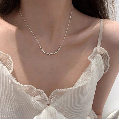 Square necklace for women, niche, fresh, new, versatile, light luxury, student clavicle chain