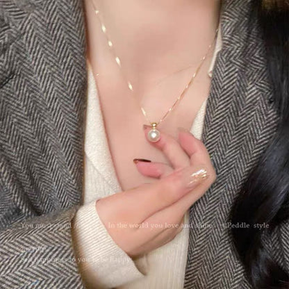 Simple Small Metal Bead Necklace