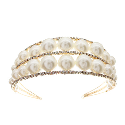 Pearl Crown Internet celebrity all-match hair pressing headband