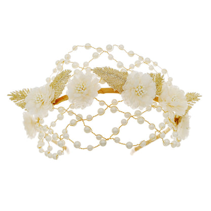 Handmade beaded pearl headband